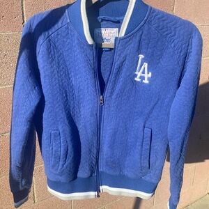 Dodger jacket with la symbol on one side